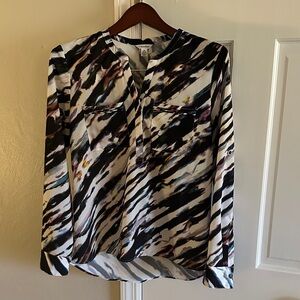 Calvin Klein Multicolor Abstract Blouse
